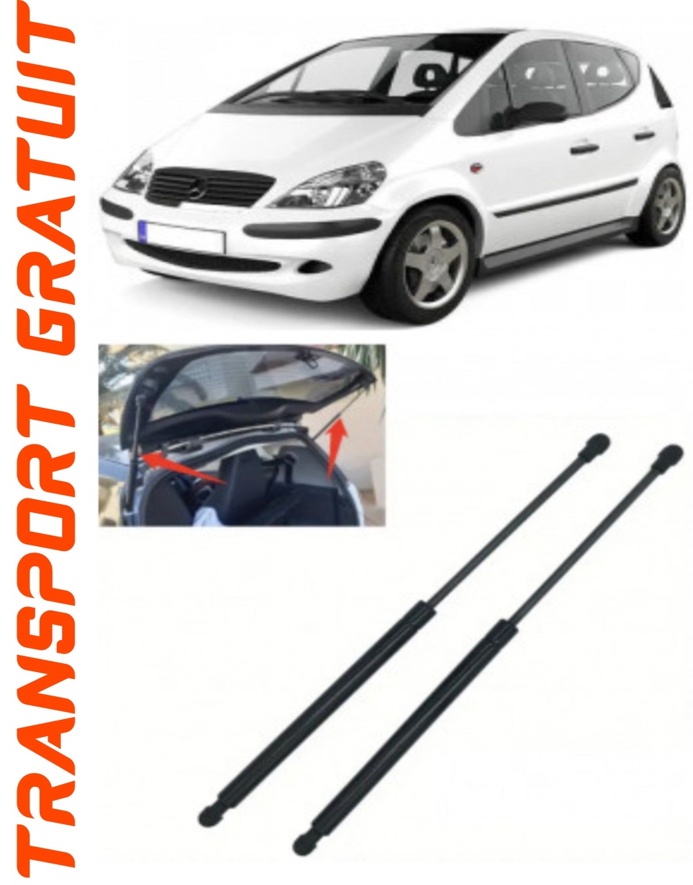 Set 2 amortizoare Haion portbagaj pentru masina Mercedes A-Class