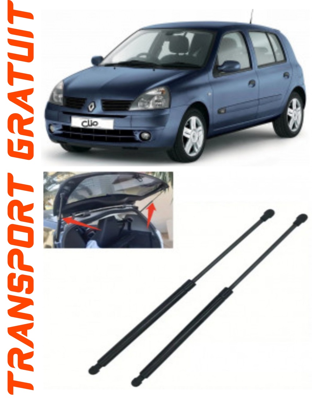 Set 2 amortizoare Haion portbagaj pentru masina Renault Clio