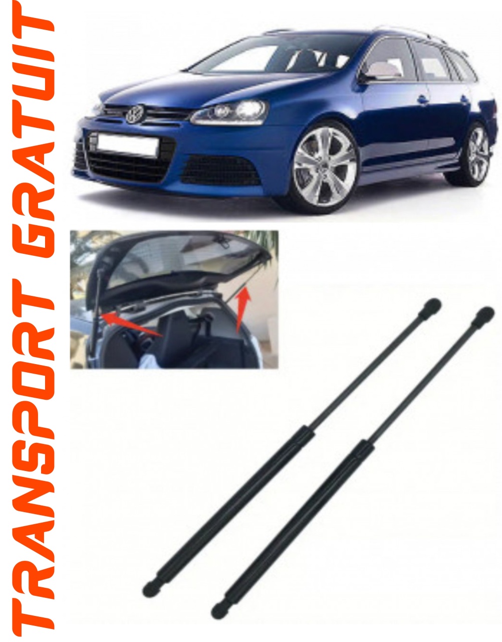 Set 2 amortizoare Haion portbagaj pentru masina VOLKSWAGEN Golf V