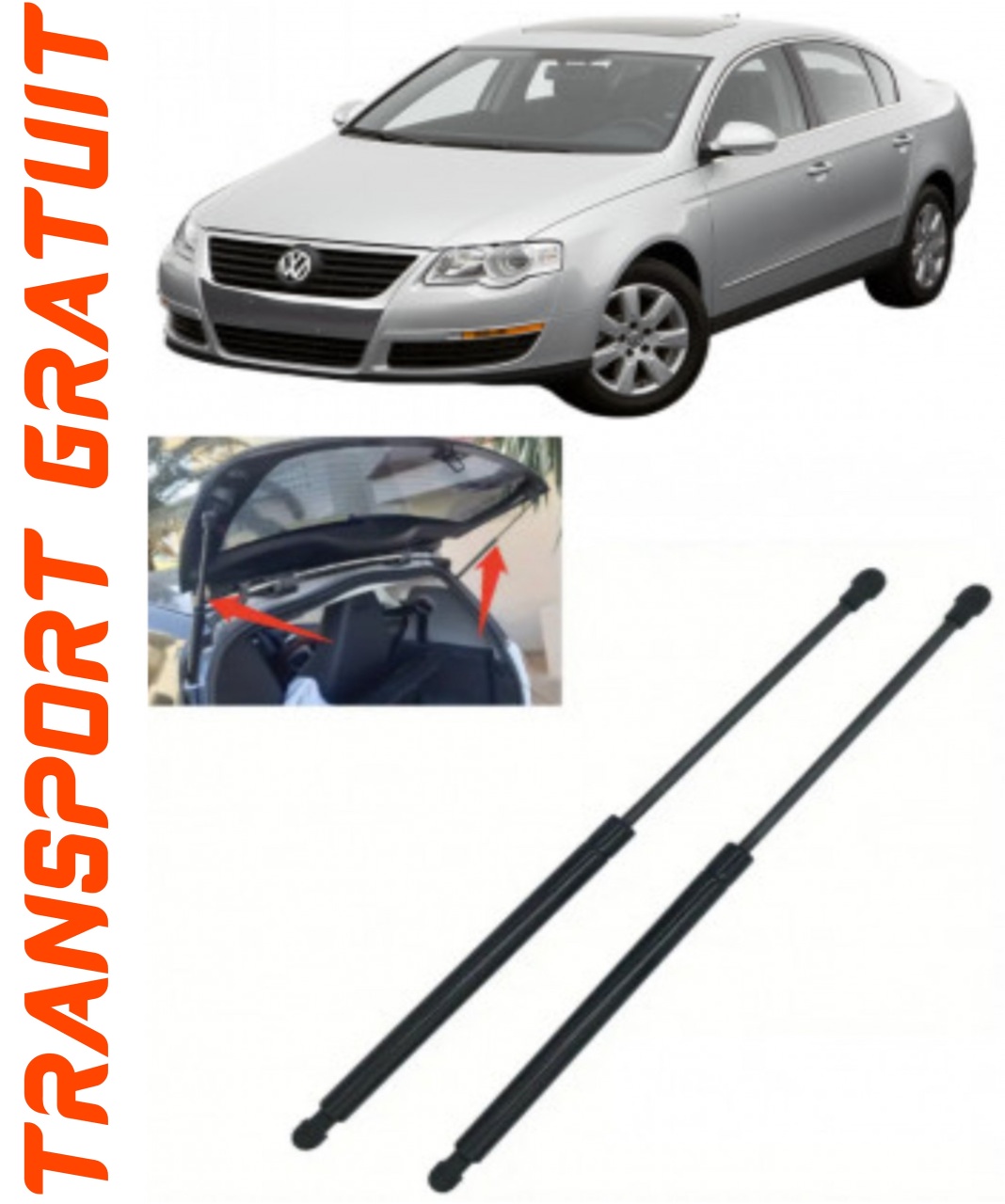 Set 2 amortizoare Haion portbagaj pentru masina VOLKSWAGEN Passat