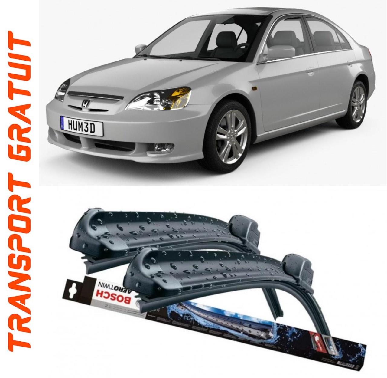 Stergatoare auto dedicat cu masina Honda Civic