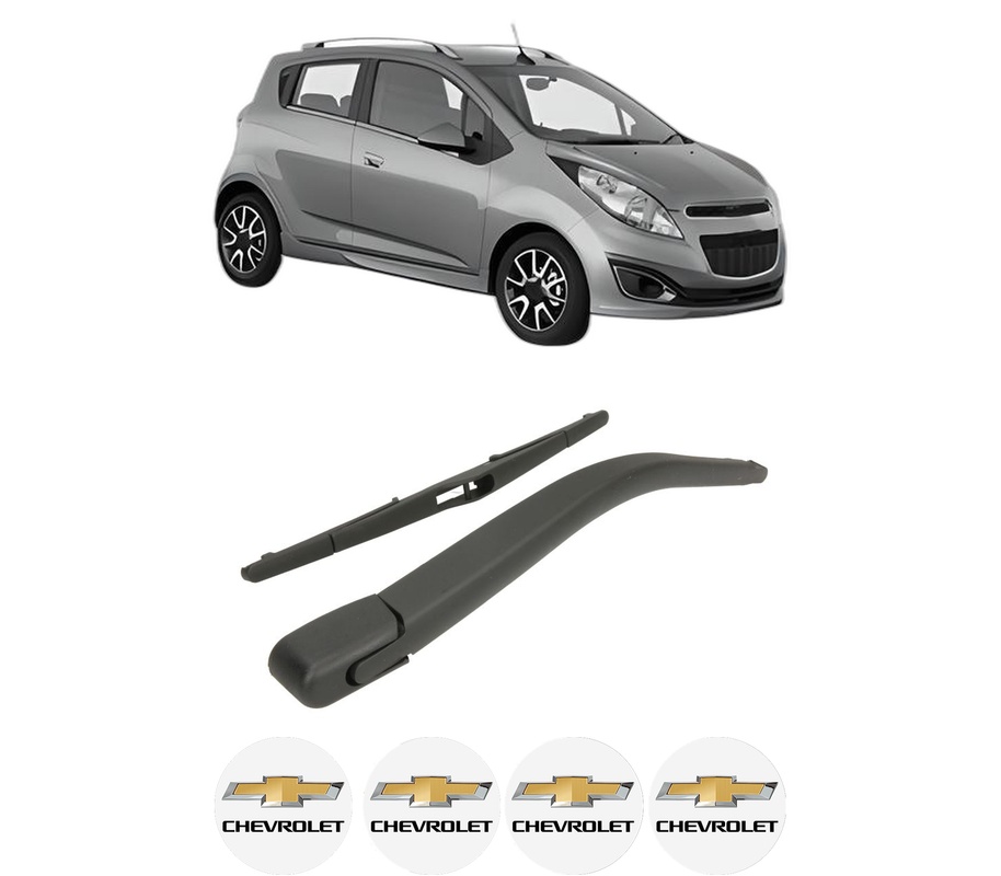 Set brat stergator spate cu lamela pentru CHEVROLET SPARK (M300) din 2010, pentru spate, din cauciuc siliconat rezistent, Cri-Flo, 4 stickere auto CHEVROLET