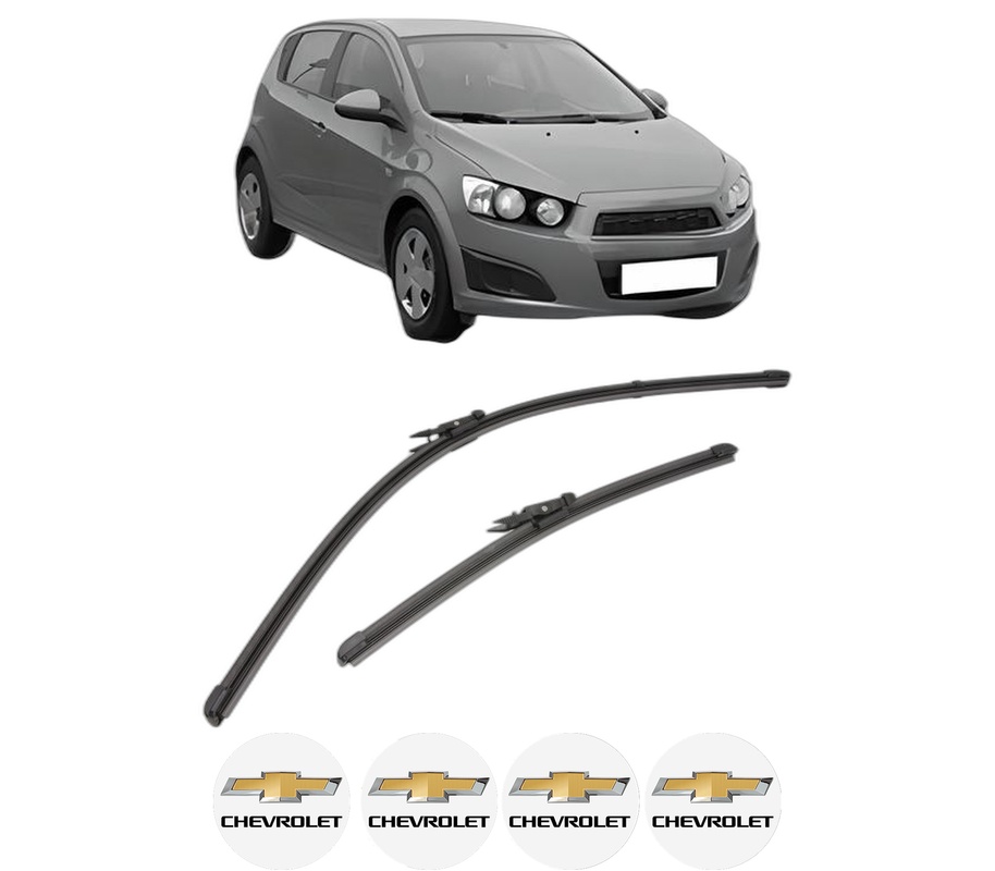 Set stergatoare auto CHEVROLET AVEO Hatchback (T300) din 2011-2015, pentru parbriz auto, 2 bucati, Valeo Silencio Xtrm, din cauciuc siliconat rezistent, 4 Stickere Auto CHEVROLET