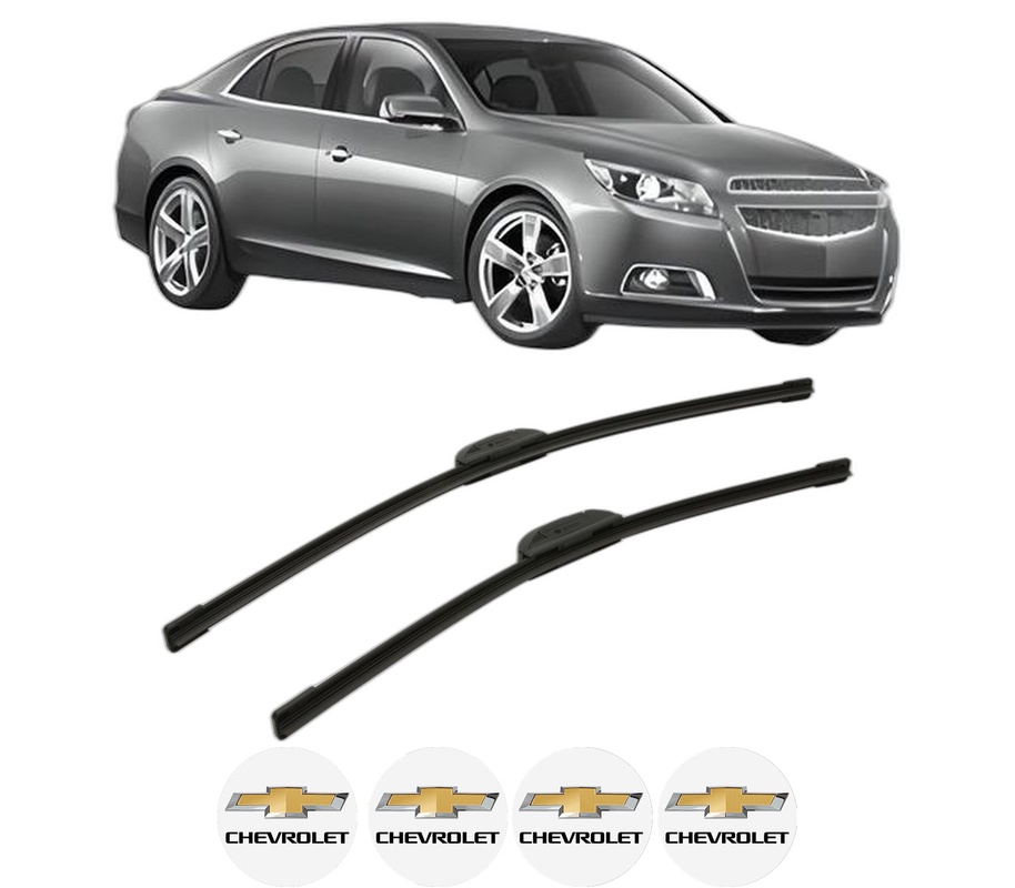 Set stergatoare auto CHEVROLET MALIBU (V300) din 2012, pentru parbriz auto, 2 bucati, Bosch Aerotwin Retrofit, din cauciuc siliconat rezistent, 4 Stickere Auto CHEVROLET
