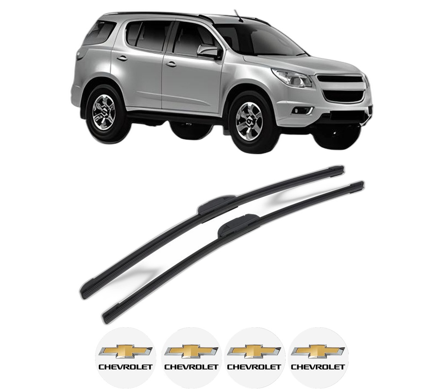 Set stergatoare auto CHEVROLET TRAILBLAZER (KC_) din 2001-2008, pentru parbriz auto, 2 bucati, Bosch Aerotwin Retrofit, din cauciuc siliconat rezistent, 4 Stickere Auto CHEVROLET