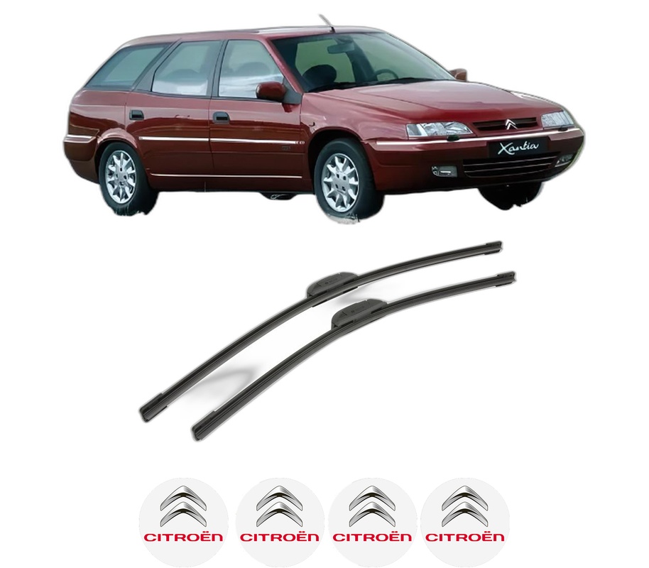 Set stergatoare auto CITROEN XANTIA Estate Van (X2_) din 1997-2003, pentru parbriz auto, 2 bucati, Bosch Aerotwin Retrofit, din cauciuc siliconat rezistent, 4 Stickere Auto CITROEN