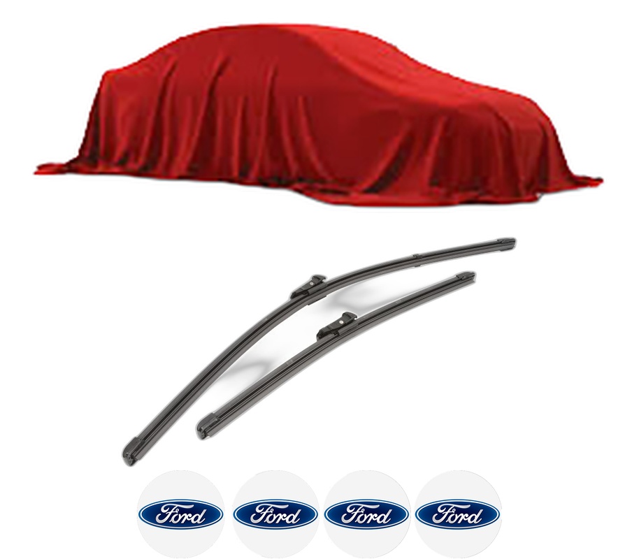 Set stergatoare auto FORD KUGA I VAN din 2008-2012, pentru parbriz auto, 2 bucati, Valeo Silencio Xtrm, din cauciuc siliconat rezistent, 4 Stickere Auto FORD