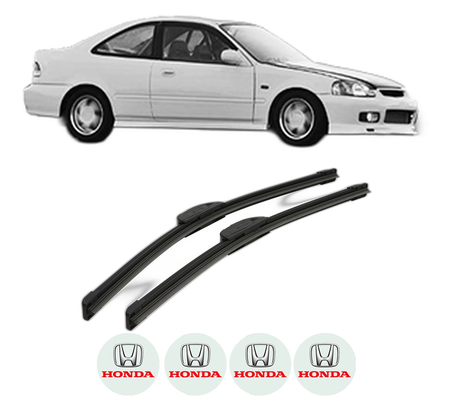 Set stergatoare auto HONDA CIVIC VI Coupe (EJ, EM1) din 1996, pentru parbriz auto, 2 bucati, Bosch Aerotwin Retrofit, din cauciuc siliconat rezistent, 4 Stickere Auto HONDA