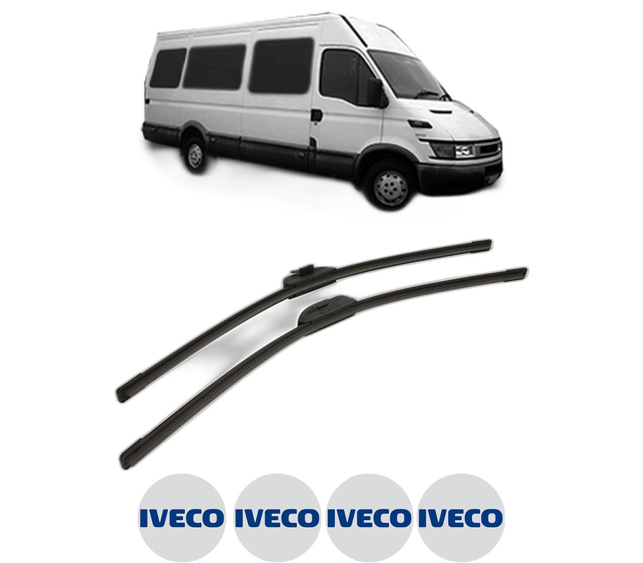 Set stergatoare auto IVECO DAILY III Bus din 1999-2006, pentru parbriz auto, 2 bucati, Bosch Aerotwin Retro Truck, din cauciuc siliconat rezistent, 4 Stickere Auto IVECO
