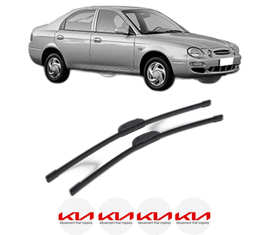 Set stergatoare auto KIA SHUMA Saloon (FB) din 1997, pentru parbriz auto, 2 bucati, Bosch Aerotwin Retrofit, din cauciuc siliconat rezistent, 4 Stickere Auto KIA