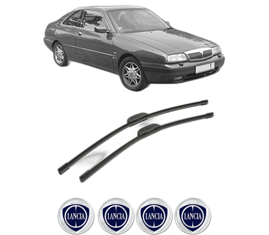 Set stergatoare auto LANCIA KAPPA Coupe (838_) din 1996-2001, pentru parbriz auto, 2 bucati, Bosch Aerotwin Retrofit, din cauciuc siliconat rezistent, 4 Stickere Auto LANCIA