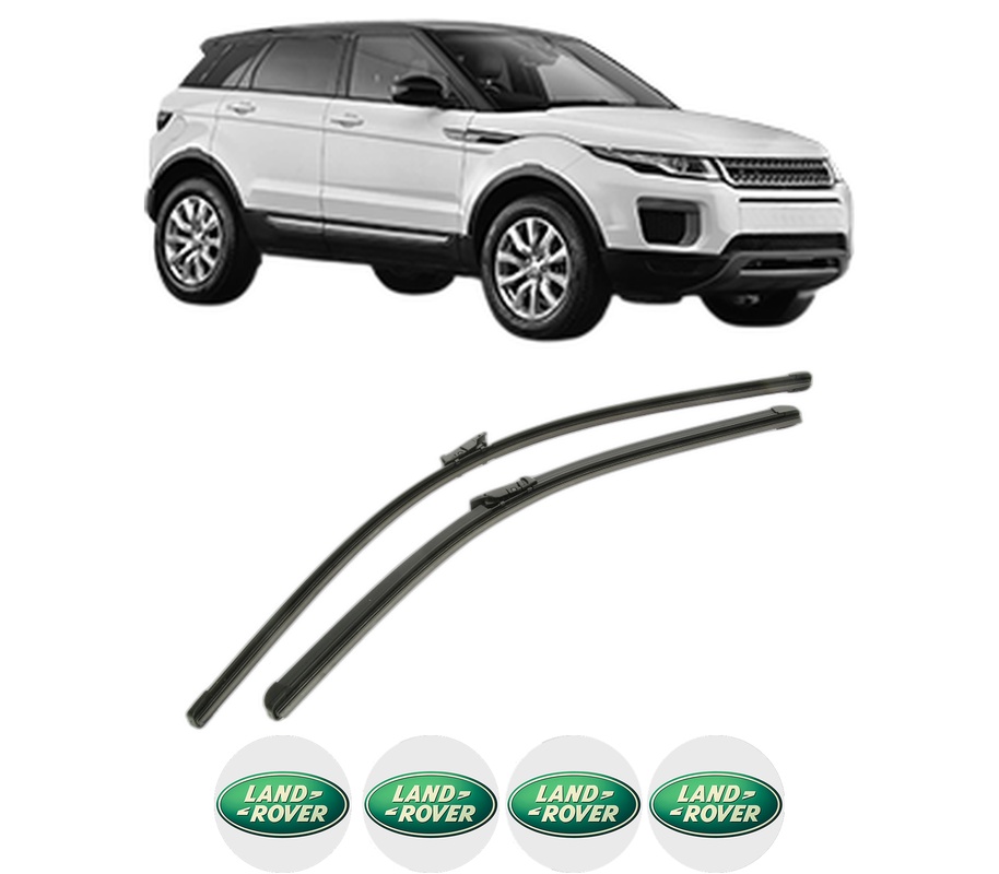 Set stergatoare auto LAND ROVER RANGE ROVER EVOQUE (L551) din 2018-2020, pentru parbriz auto, 2 bucati, Bosch Aerotwin, din cauciuc siliconat rezistent, 4 Stickere Auto LAND ROVER