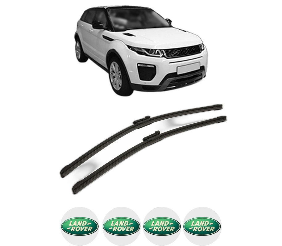 Set stergatoare auto LAND ROVER RANGE ROVER EVOQUE VAN (L538) din 2013-2019, pentru parbriz auto, 2 bucati, Bosch Aerotwin, din cauciuc siliconat rezistent, 4 Stickere Auto LAND ROVER