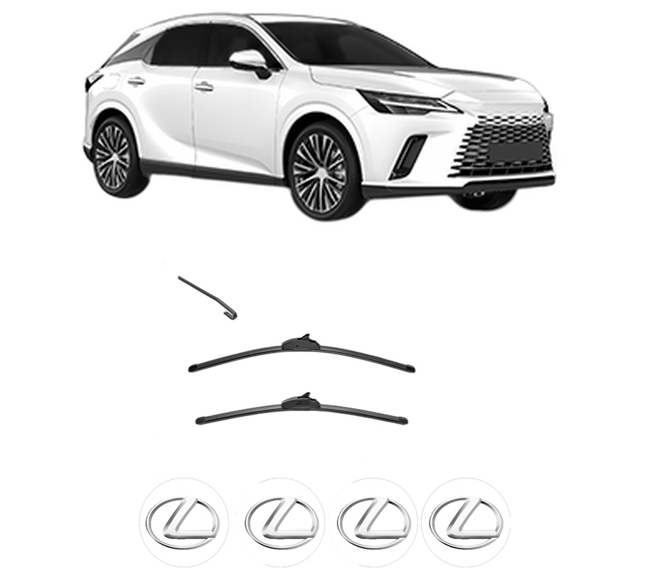 Set stergatoare auto LEXUS RZ (_BM1_) din 2023, pentru parbriz auto, 2 bucati, Valeo Silencio, din cauciuc siliconat rezistent, 4 Stickere Auto LEXUS