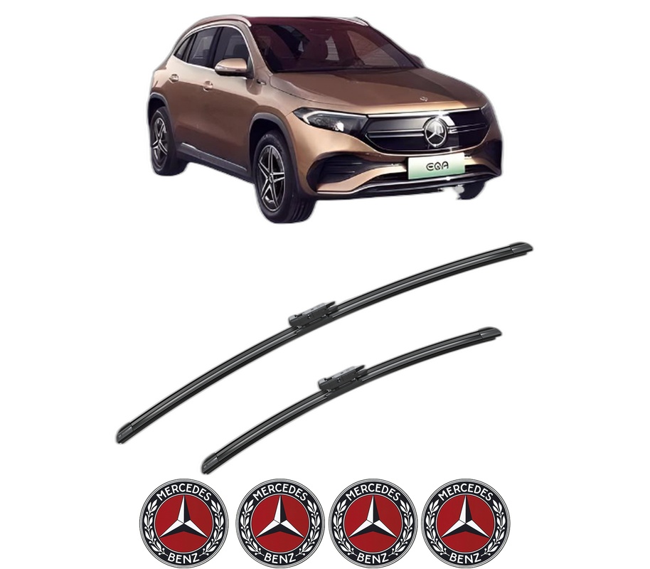 Set stergatoare auto MERCEDES-BENZ EQA (H243) din 2021-2022, pentru parbriz auto, 2 bucati, Bosch Aerotwin, din cauciuc siliconat rezistent, 4 Stickere Auto MERCEDES-BENZ