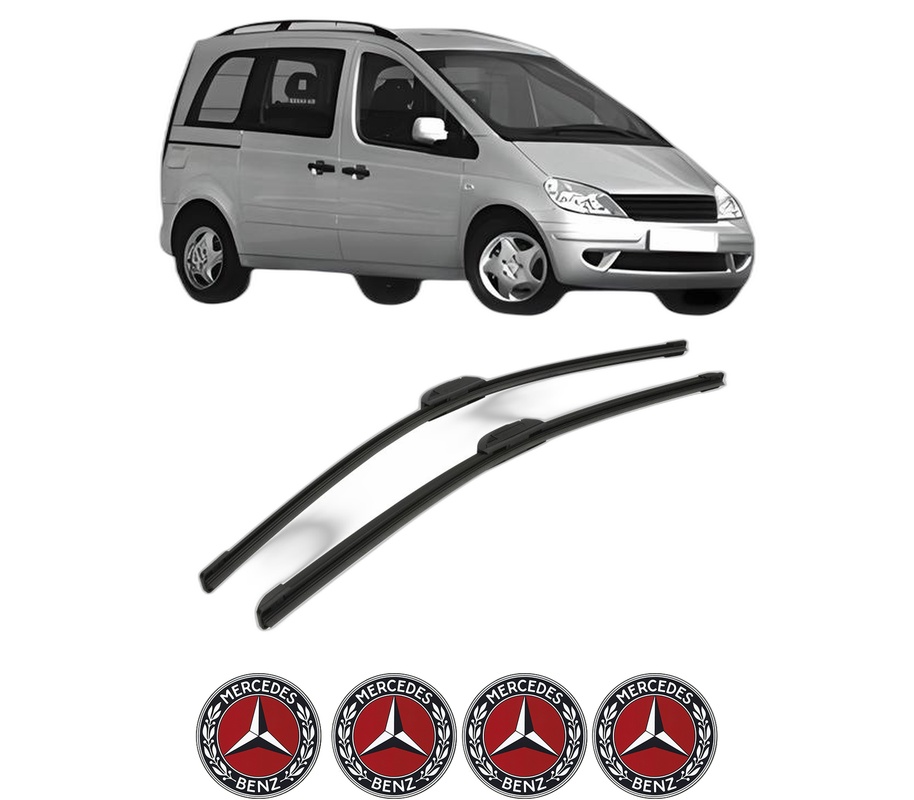 Set stergatoare auto MERCEDES-BENZ VANEO (414) din 2002-2005, pentru parbriz auto, 2 bucati, Bosch Aerotwin Retrofit, din cauciuc siliconat rezistent, 4 Stickere Auto MERCEDES-BENZ