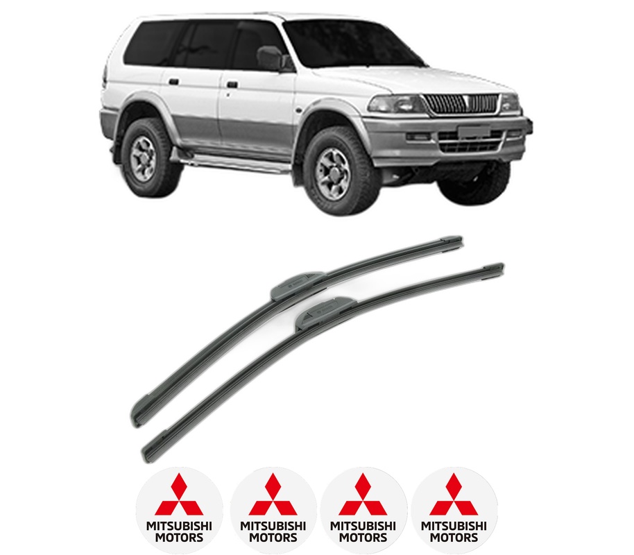 Set stergatoare auto MITSUBISHI PAJERO SPORT VAN I (K90) din 1999-2008, pentru parbriz auto, 2 bucati, Bosch Aerotwin Retrofit, din cauciuc siliconat rezistent, 4 Stickere Auto MITSUBISHI