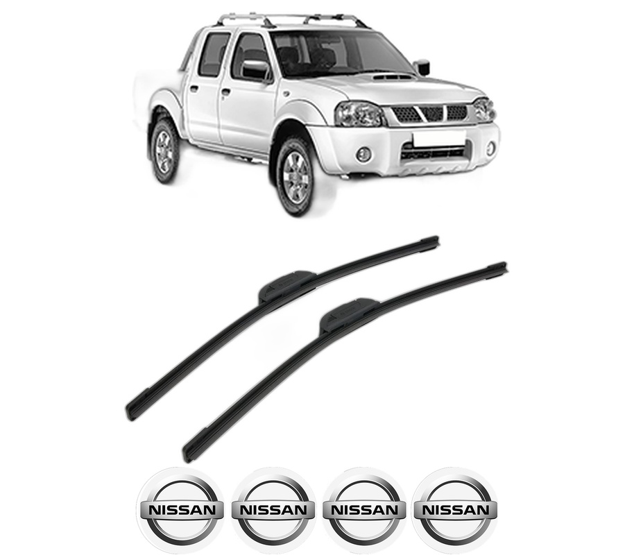 Set stergatoare auto NISSAN NP300 PICKUP (D22) din 2008, pentru parbriz auto, 2 bucati, Bosch Aerotwin Retrofit, din cauciuc siliconat rezistent, 4 Stickere Auto NISSAN