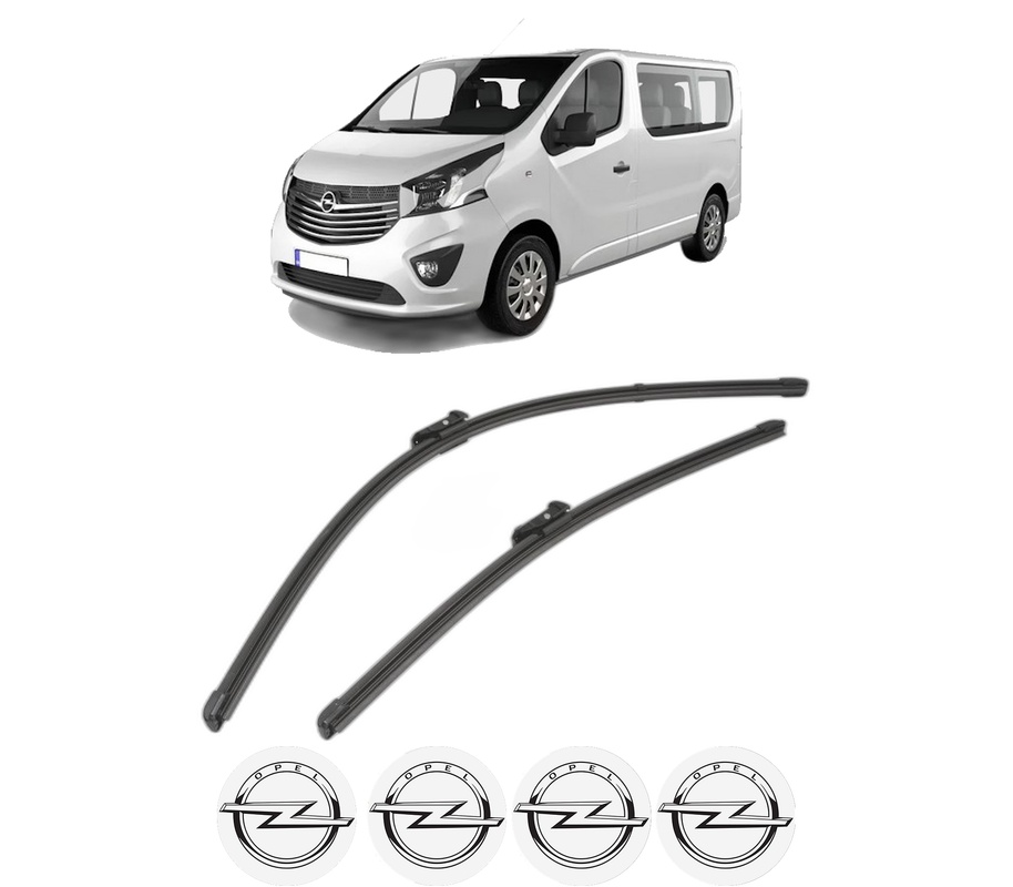 Set stergatoare auto OPEL VIVARO B Van (X82) din 2014-2019, pentru parbriz auto, 2 bucati, Valeo Silencio Xtrm, din cauciuc siliconat rezistent, 4 Stickere Auto OPEL