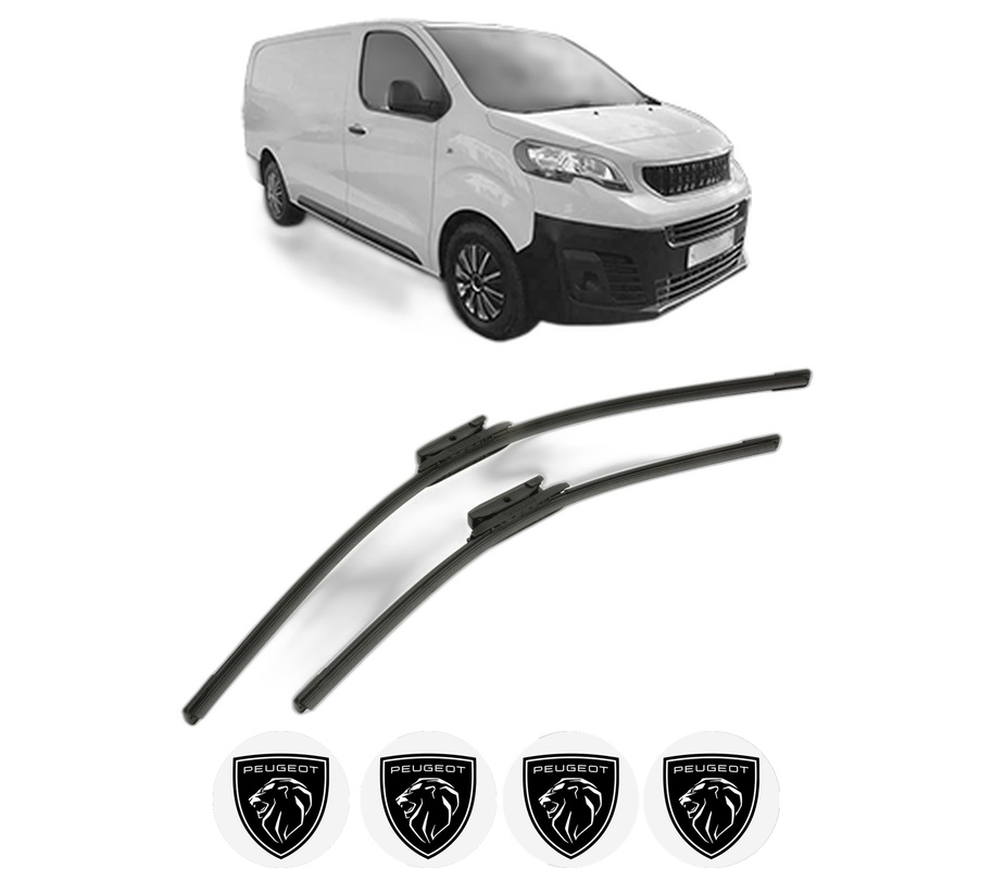 Set stergatoare auto PEUGEOT EXPERT Van (V_) din 2016-2024, pentru parbriz auto, 2 bucati, Bosch Aerotwin, din cauciuc siliconat rezistent, 4 Stickere Auto PEUGEOT