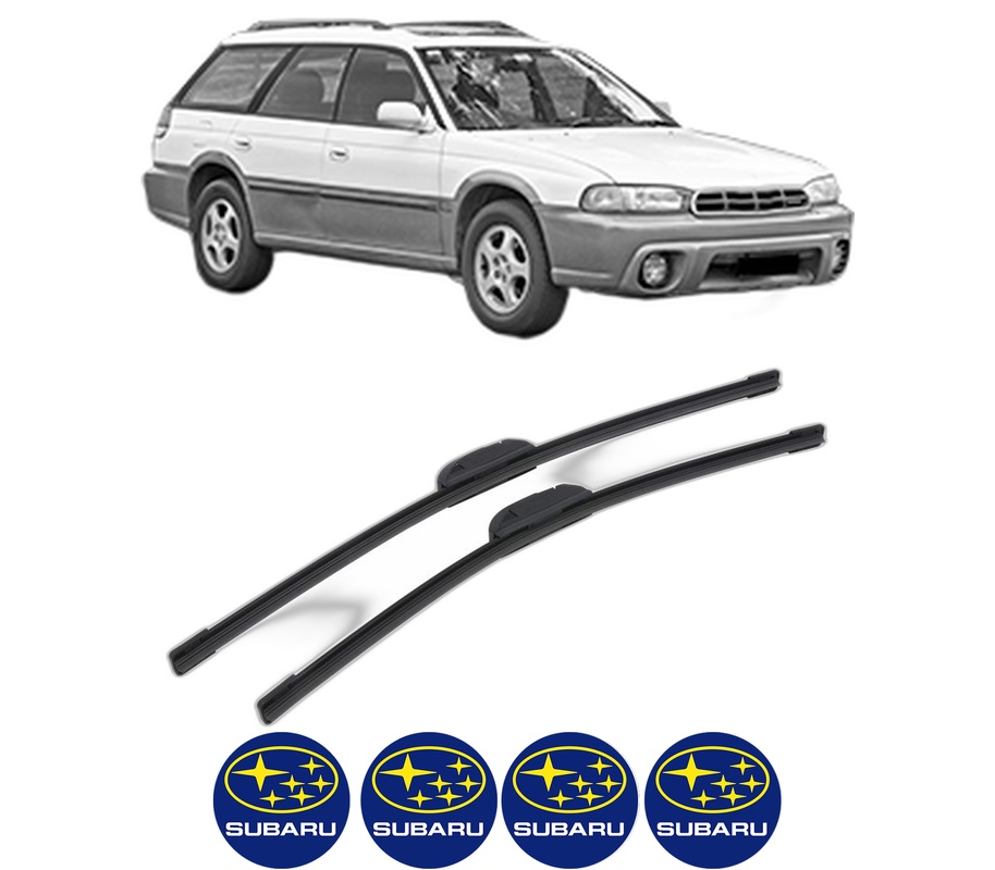 Set stergatoare auto SUBARU LEGACY OUTBACK (BG) din 1996-1999, pentru parbriz auto, 2 bucati, Bosch Aerotwin Retrofit, din cauciuc siliconat rezistent, 4 Stickere Auto SUBARU