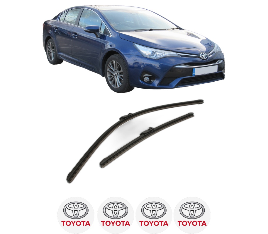 Set stergatoare auto TOYOTA AVENSIS Saloon (_T27_) din 2008-2018, pentru parbriz auto, 2 bucati, Bosch Aerotwin, din cauciuc siliconat rezistent, 4 Stickere Auto TOYOTA