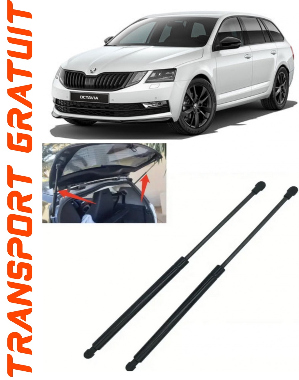 Set 2 amortizoare Haion portbagaj pentru masina SKODA Octavia III
