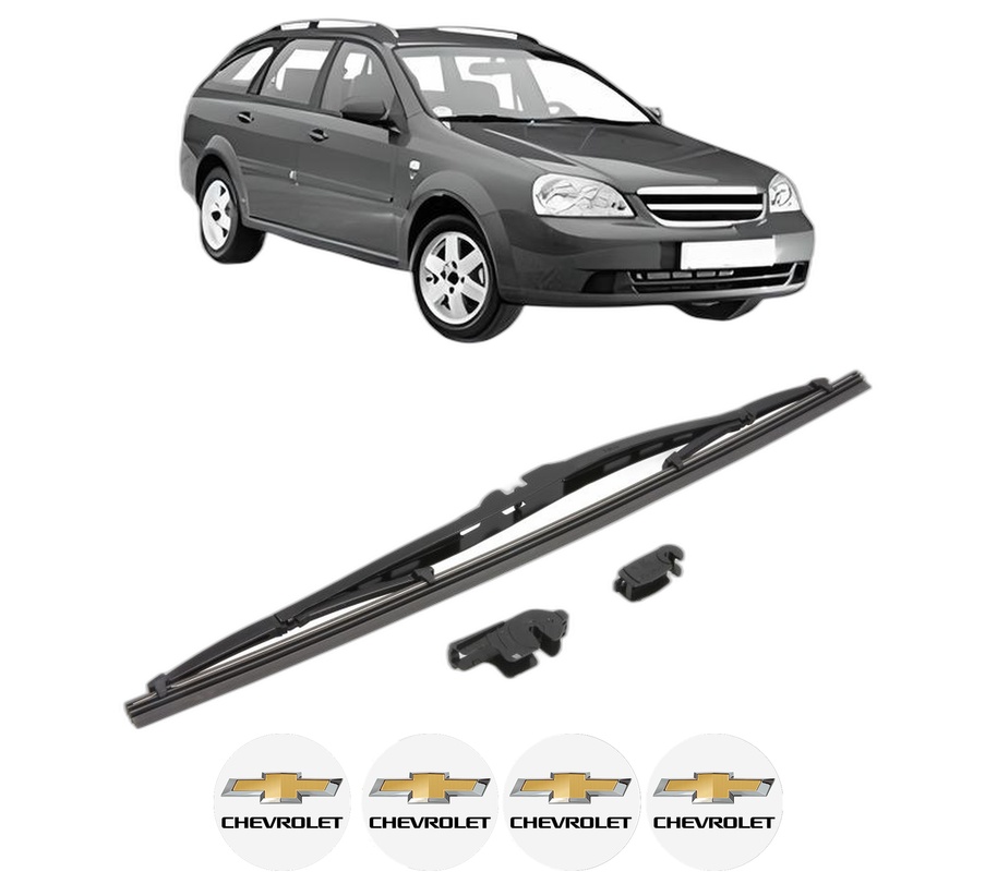 Stergator lamela spate CHEVROLET LACETTI Estate (J200) din 2005 - 2013, pentru luneta auto, Valeo Silencio, din cauciuc siliconat rezistent, 4 Stickere Auto CHEVROLET