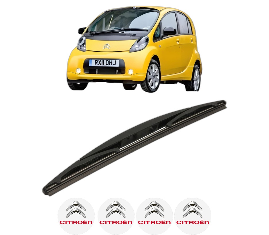 Stergator lamela spate CITROEN C-ZERO din 2010, pentru luneta auto, Bosch Twin, din cauciuc siliconat rezistent, 4 Stickere Auto CITROEN