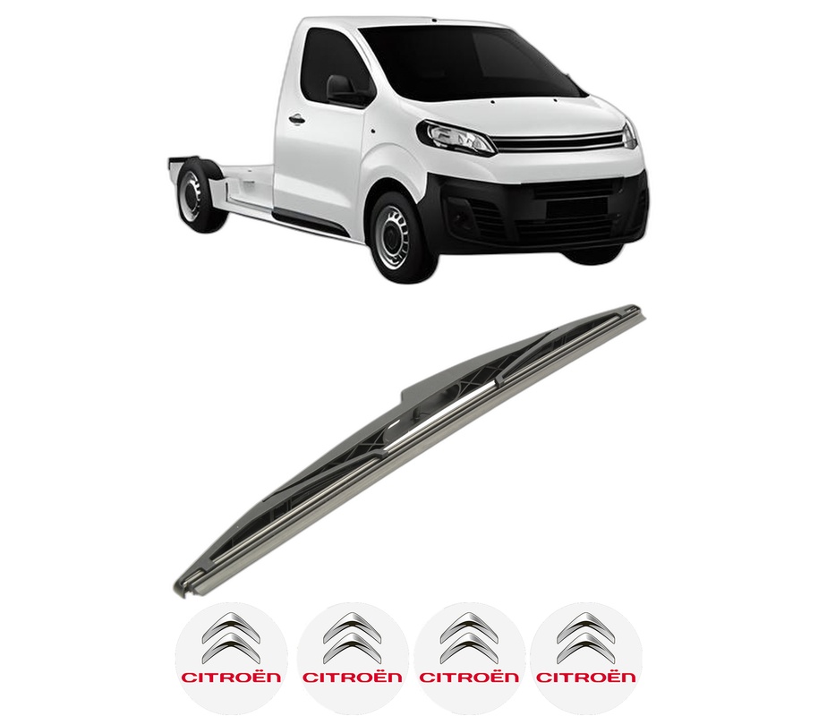 Stergator lamela spate CITROEN JUMPY III Platform/Chassis (V_) din 2016 - 2023, pentru luneta auto, Bosch Twin, din cauciuc siliconat rezistent, 4 Stickere Auto CITROEN