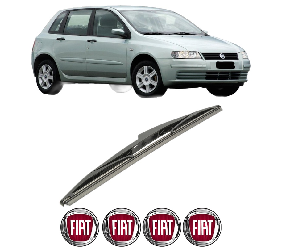 Stergator lamela spate FIAT STILO VAN (192_) din 2001 - 2008, pentru luneta auto, Bosch Twin, din cauciuc siliconat rezistent, 4 Stickere Auto FIAT