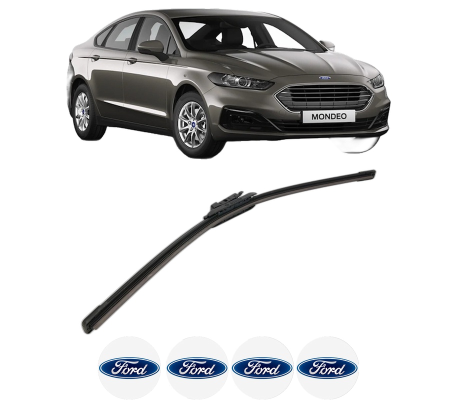 Stergator lamela spate FORD MONDEO V Saloon (CD) din 2014, pentru luneta auto, Bosch Aerotwin, din cauciuc siliconat rezistent, 4 Stickere Auto FORD