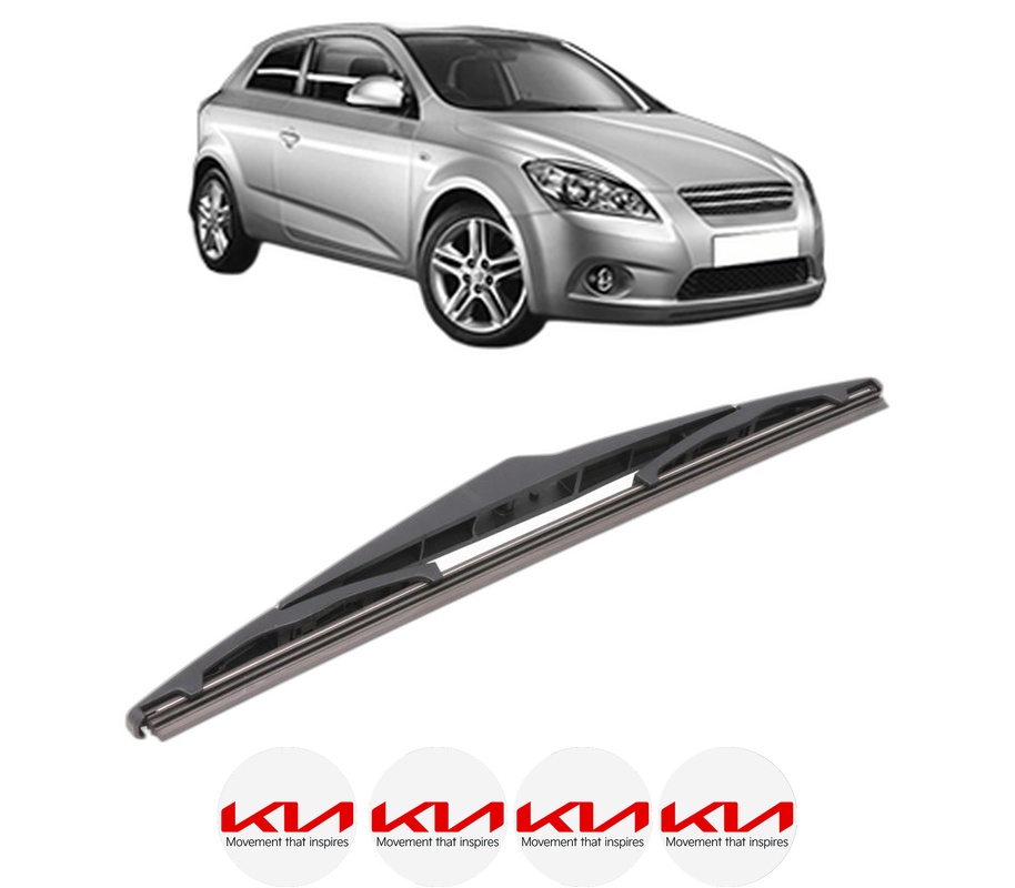 Stergator lamela spate KIA CEE'D Hatchback (ED) din 2006 - 2012, pentru luneta auto, Bosch Twin, din cauciuc siliconat rezistent, 4 Stickere Auto KIA