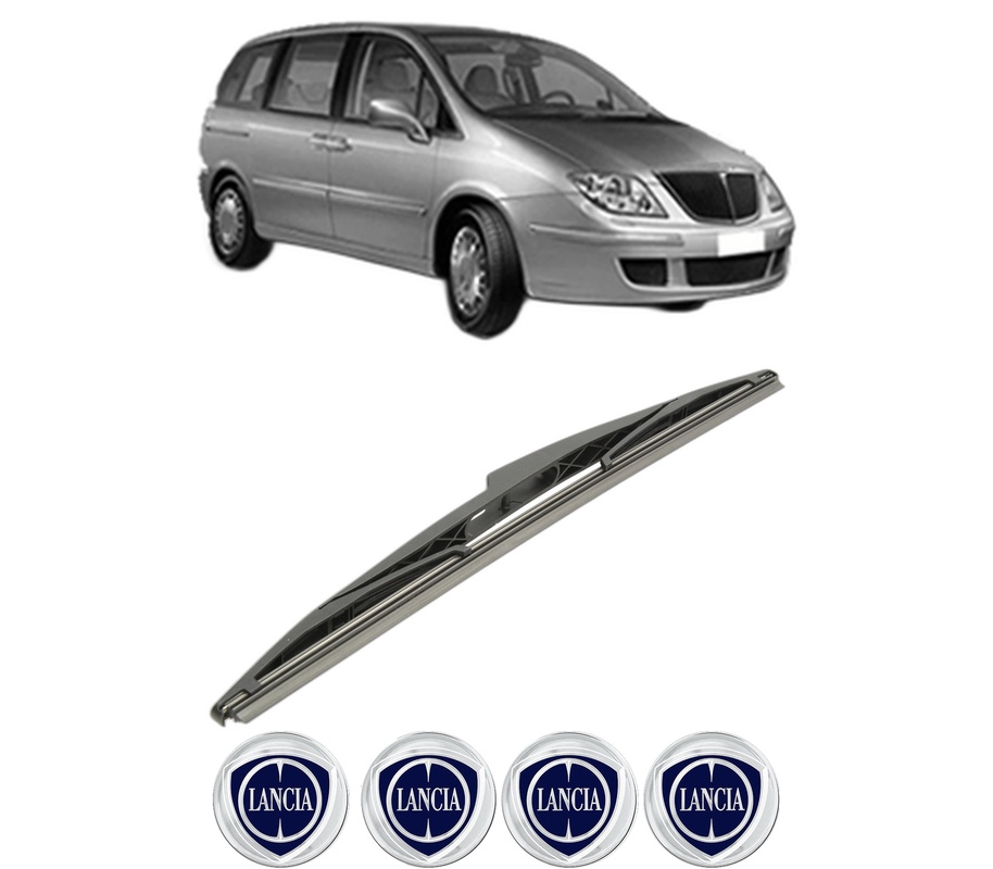 Stergator lamela spate LANCIA PHEDRA (179_) din 2002 - 2010, pentru luneta auto, Bosch Twin, din cauciuc siliconat rezistent, 4 Stickere Auto LANCIA