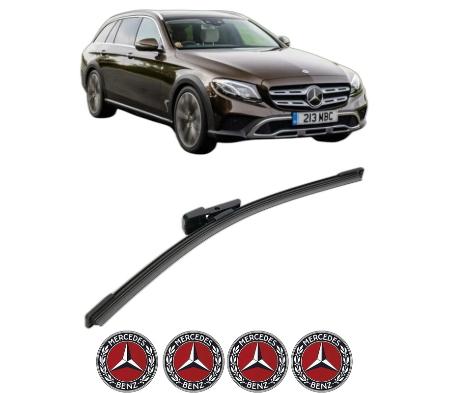 Stergator lamela spate MERCEDES-BENZ E-CLASS All-Terrain (S213) din 2017 - 2023, pentru luneta auto, Bosch Aerotwin, din cauciuc siliconat rezistent, 4 Stickere Auto MERCEDES-BENZ