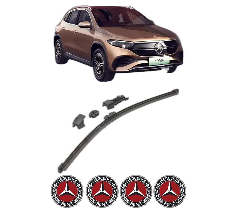 Stergator lamela spate MERCEDES-BENZ EQA (H243) din 2021, pentru luneta auto, Valeo HydroConnect, din cauciuc siliconat rezistent, 4 Stickere Auto MERCEDES-BENZ