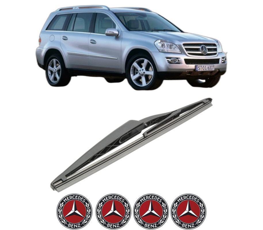 Stergator lamela spate MERCEDES-BENZ GL-CLASS (X164) din 2006 - 2012, pentru luneta auto, Bosch Twin, din cauciuc siliconat rezistent, 4 Stickere Auto MERCEDES-BENZ