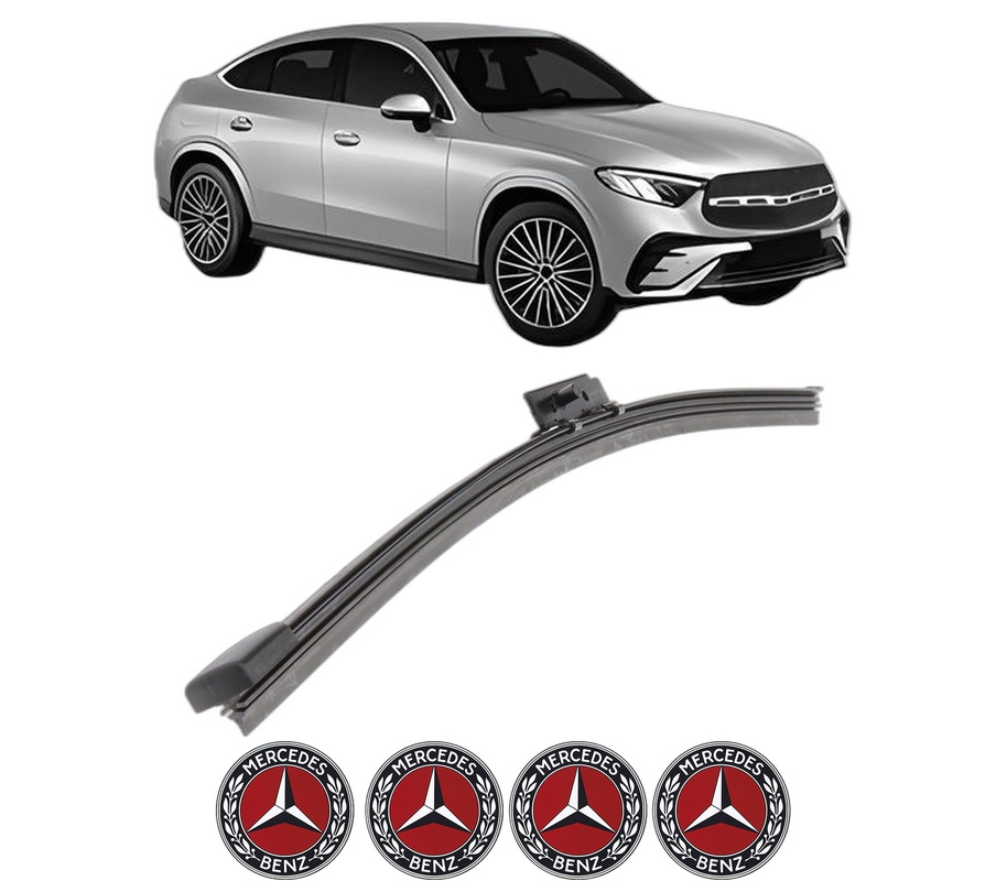 Stergator lamela spate MERCEDES-BENZ GLC Coupe (C254) din 2023, pentru luneta auto, Bosch Aerotwin, din cauciuc siliconat rezistent, 4 Stickere Auto MERCEDES-BENZ