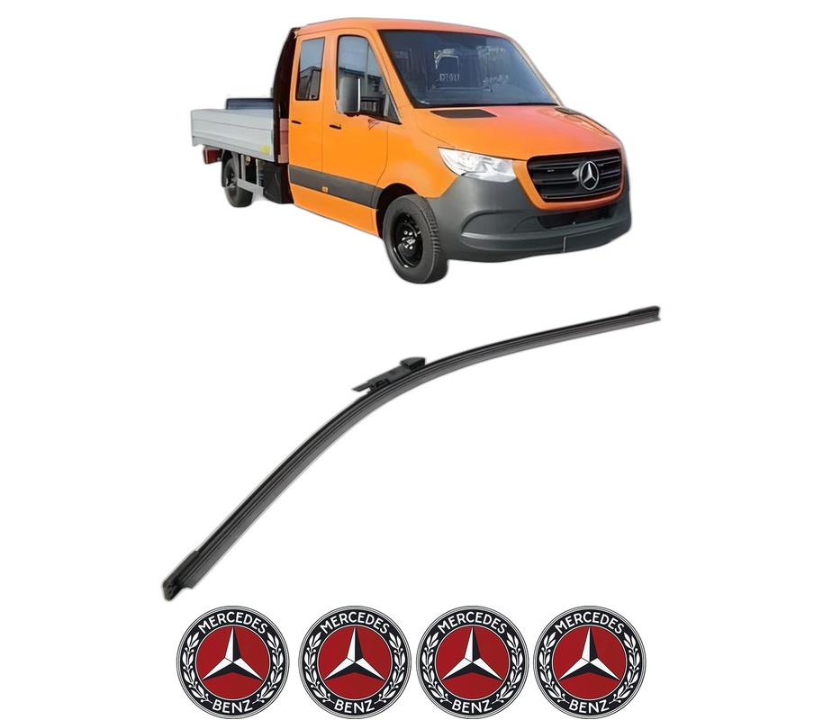 Stergator lamela spate MERCEDES-BENZ SPRINTER 3,5-t Platform/Chassis (B907, B910) din 2018 - 2021, pentru luneta auto, Bosch Aerotwin, din cauciuc siliconat rezistent, 4 Stickere Auto MERCEDES-BENZ