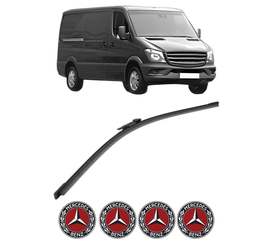 Stergator lamela spate MERCEDES-BENZ SPRINTER 4,6-t Van (B906) din 2006 - 2018, pentru luneta auto, Bosch Aerotwin, din cauciuc siliconat rezistent, 4 Stickere Auto MERCEDES-BENZ