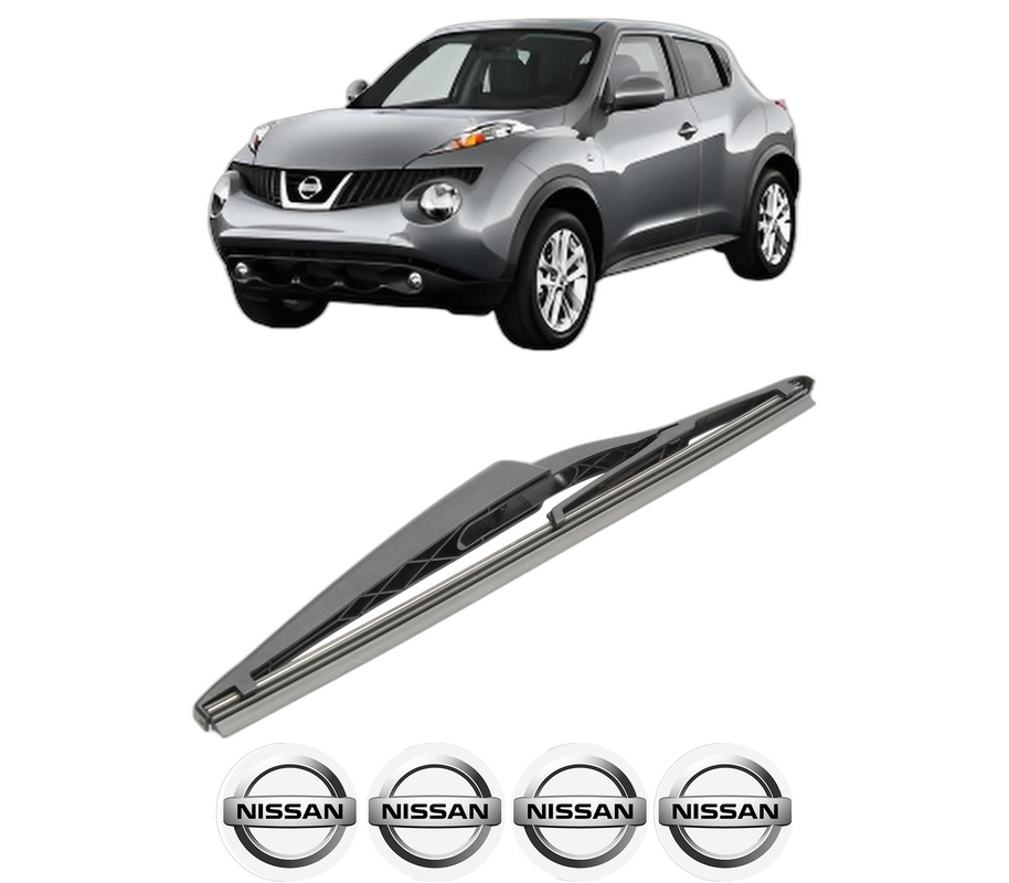 Stergator lamela spate NISSAN JUKE Van (F15) din 2010 - 2019, pentru luneta auto, Bosch Twin, din cauciuc siliconat rezistent, 4 Stickere Auto NISSAN
