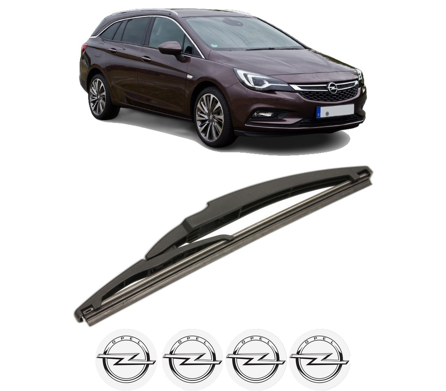 Stergator lamela spate OPEL ASTRA K Estate Van din 2018, pentru luneta auto, Bosch Twin, din cauciuc siliconat rezistent, 4 Stickere Auto OPEL