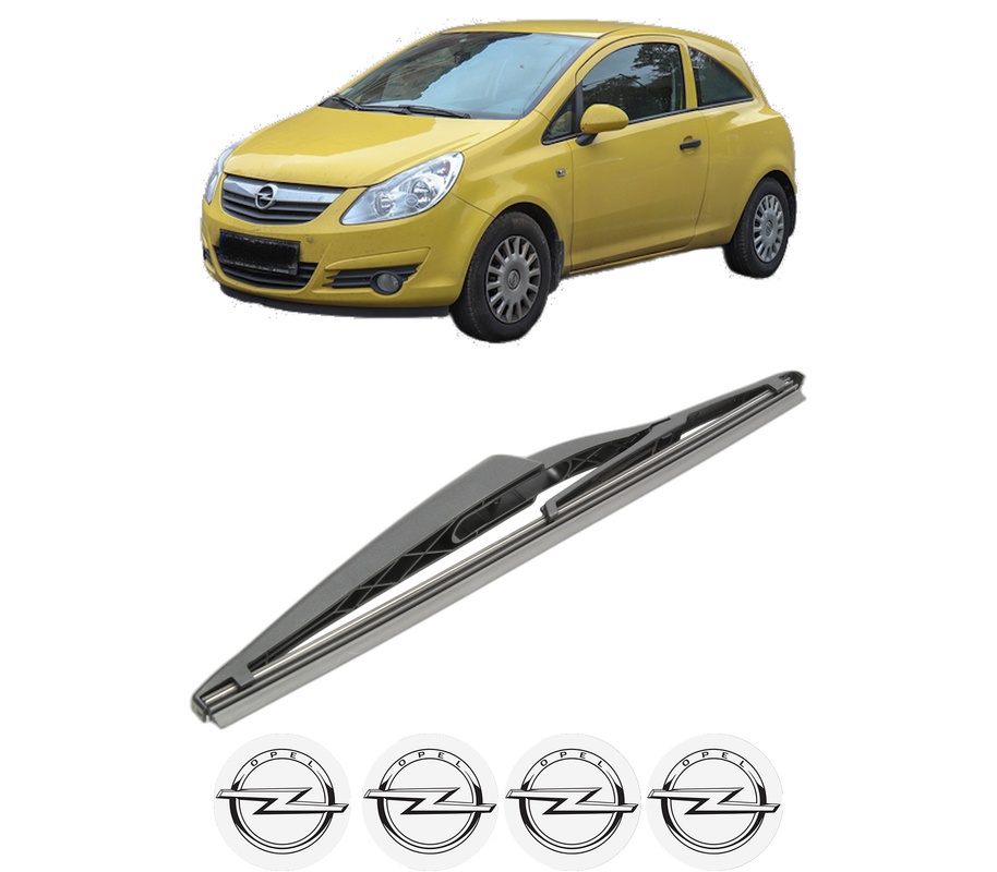 Stergator lamela spate OPEL CORSA D Hatchback Van (S07) din 2006 - 2014, pentru luneta auto, Bosch Twin, din cauciuc siliconat rezistent, 4 Stickere Auto OPEL