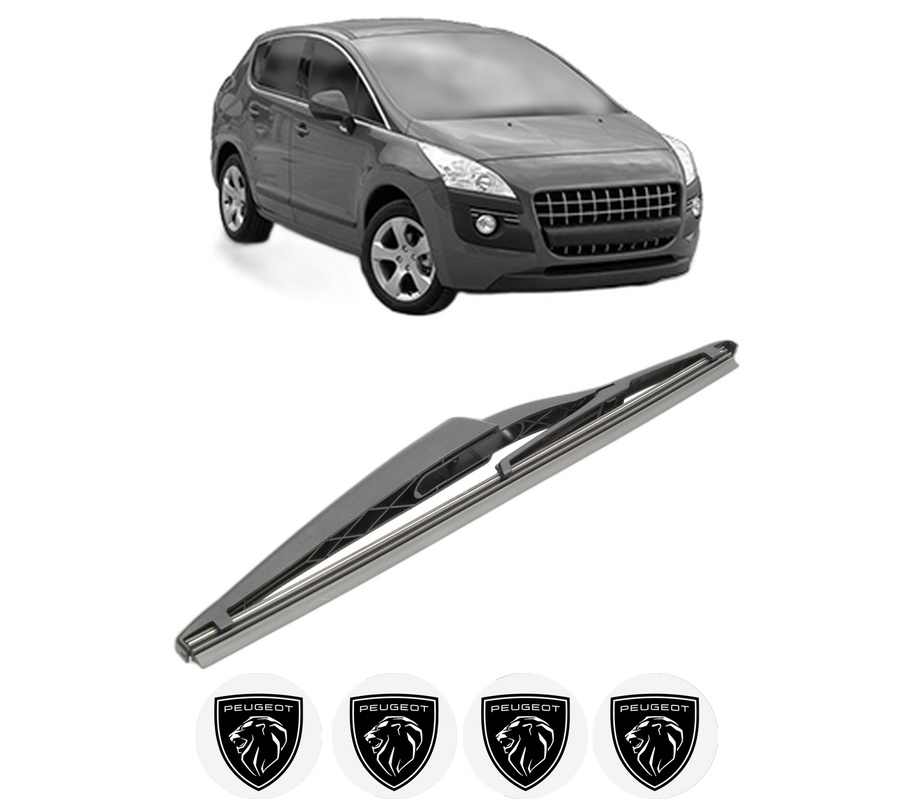 Stergator lamela spate PEUGEOT 3008 Van (0U_) din 2009 - 2016, pentru luneta auto, Bosch Twin, din cauciuc siliconat rezistent, 4 Stickere Auto PEUGEOT