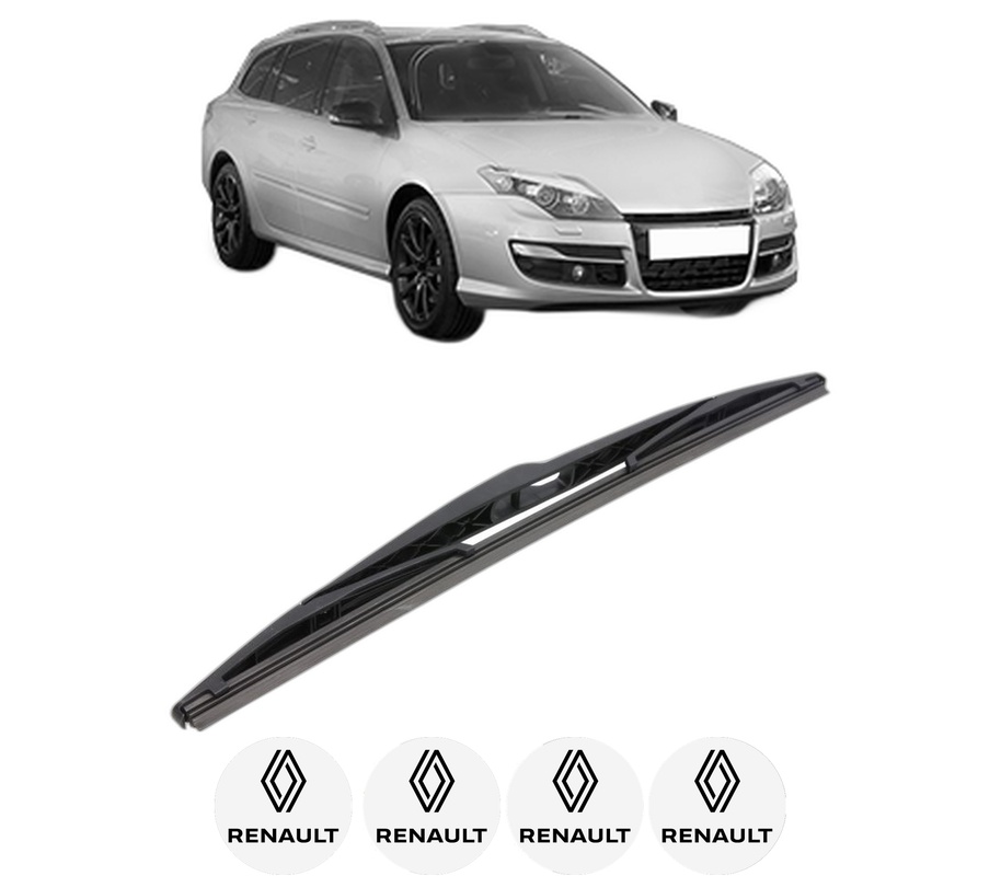Stergator lamela spate RENAULT LAGUNA III Grandtour (KT0/1) din 2007 - 2015, pentru luneta auto, Bosch Twin, din cauciuc siliconat rezistent, 4 Stickere Auto RENAULT