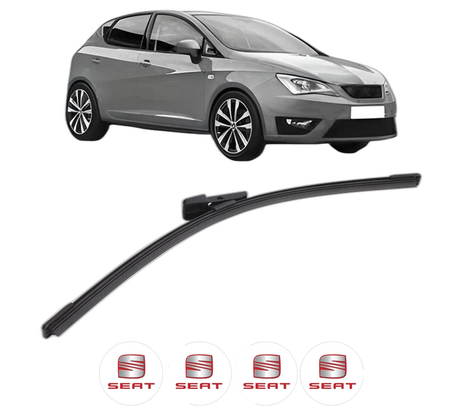 Stergator lamela spate SEAT IBIZA V (KJ1, KJG) din 2017, pentru luneta auto, Bosch Aerotwin, din cauciuc siliconat rezistent, 4 Stickere Auto SEAT