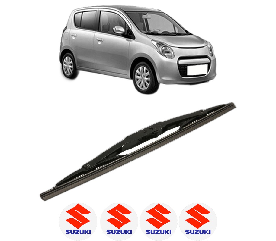 Stergator lamela spate SUZUKI ALTO VII (GF, HA25_, HA35_) din 2009, pentru luneta auto, Bosch Twin, din cauciuc siliconat rezistent, 4 Stickere Auto SUZUKI