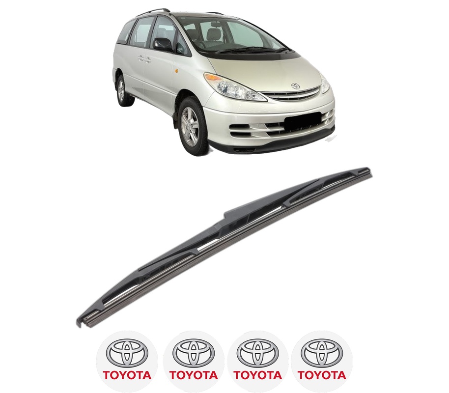 Stergator lamela spate TOYOTA PREVIA III (_R2_, _R5_) din 2005, pentru luneta auto, Bosch Twin, din cauciuc siliconat rezistent, 4 Stickere Auto TOYOTA