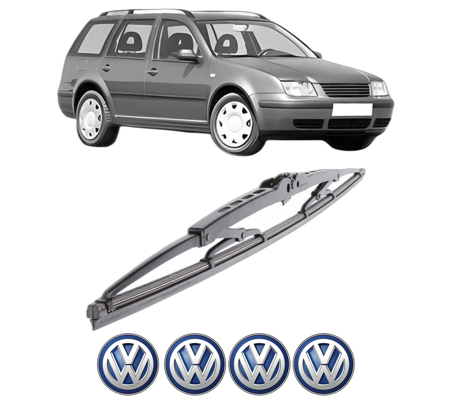 Stergator lamela spate Volkswagen BORA Variant (1J6) din 1999 - 2005, pentru luneta auto, Bosch Twin, din cauciuc siliconat rezistent, 4 Stickere Auto VW