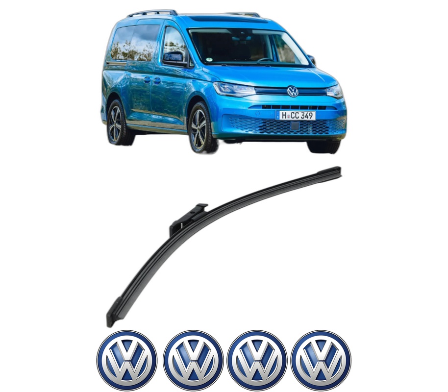Stergator lamela spate Volkswagen CADDY CALIFORNIA V Camper (SBB, SBJ) din 2020 - 2024, pentru luneta auto, Bosch Aerotwin, din cauciuc siliconat rezistent, 4 Stickere Auto VW